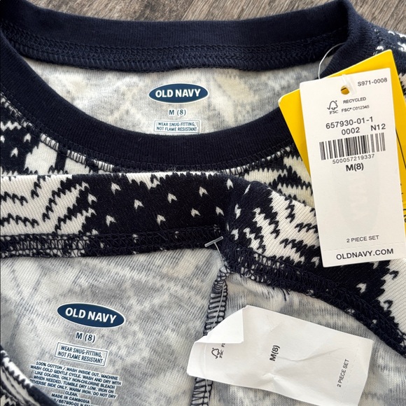 Old Navy Christmas Holiday blue fair isle pajama set - Picture 2 of 4